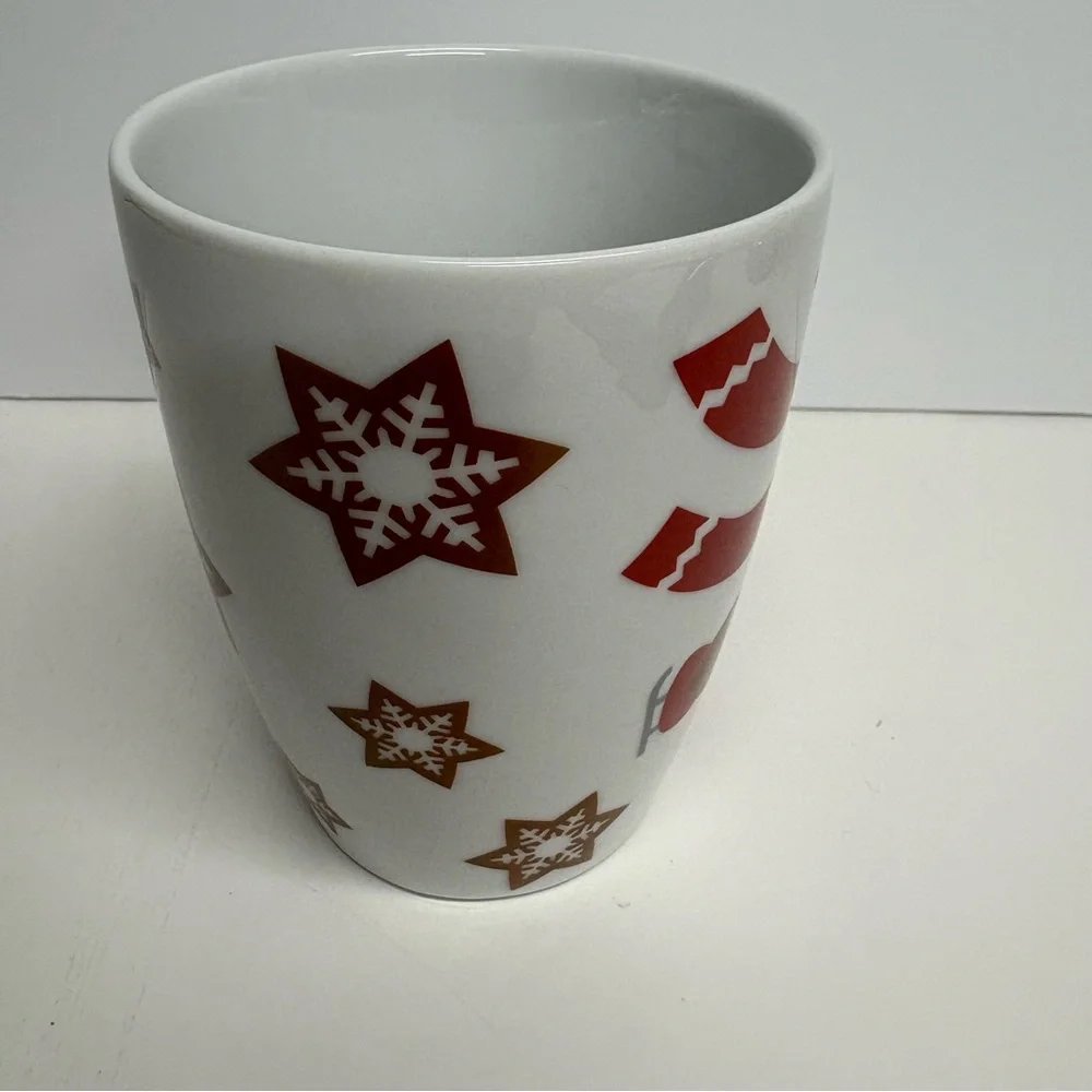 Crate & Barrel Festive Holiday Mug with Gingerbread Design Christmas